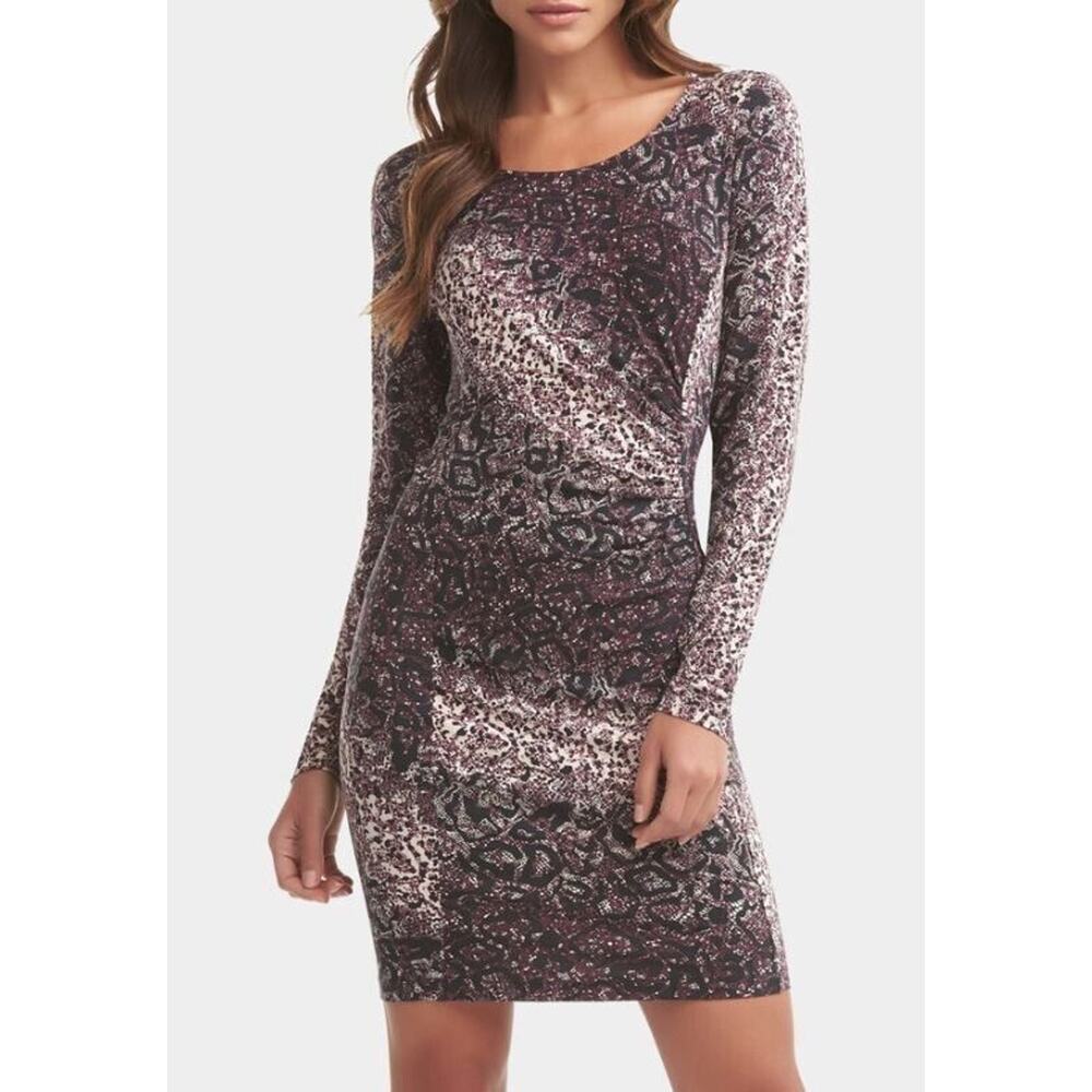 Tart Womens Long Sleeve Whitney‎ Dress in Scarlet Python XSmall MSRP $148